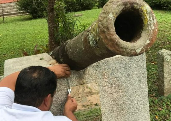 CANHÃO HISTÓRICO DO FORTE SÃO MATEUS É REPATRIADO PARA CABO FRIO APÓS 72 ANOS
